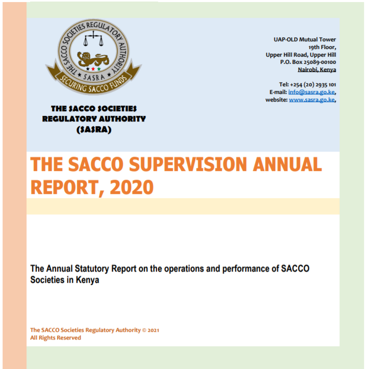 SACCO Supervision Annual Report, 2020